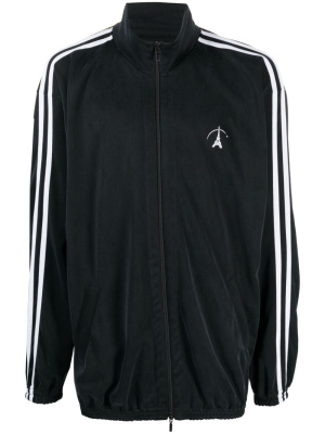 

Logo-embroidered stripe-detail sweatshirt, Doublet Logo-embroidered stripe-detail sweatshirt