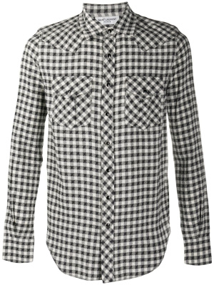 

Checked slim-fit shirt, Saint Laurent Checked slim-fit shirt
