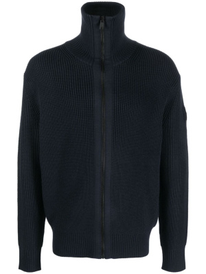 

Logo-patch ribbed cardigan, BOSS Logo-patch ribbed cardigan