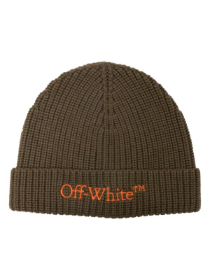 

Logo-embroidered wool beanie, Off-White Logo-embroidered wool beanie