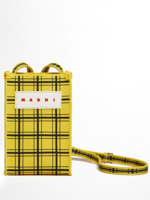 

Plaid-print shoulder bag, Marni Plaid-print shoulder bag