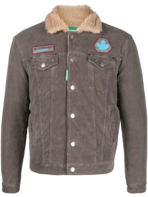 

Corduroy patch-detail jacket, Dsquared2 Corduroy patch-detail jacket