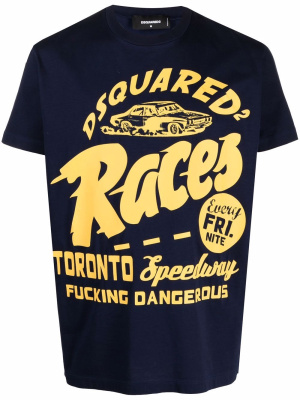 

Races graphic-print crew-neck T-shirt, Dsquared2 Races graphic-print crew-neck T-shirt