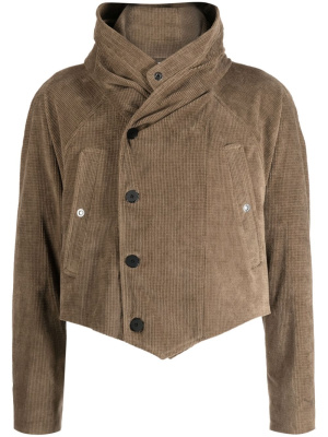 

Asymmetric cropped hooded jacket, Kiko Kostadinov Asymmetric cropped hooded jacket