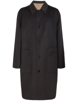 

Logo-tag reversible coat, Karl Lagerfeld Logo-tag reversible coat