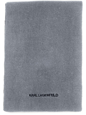 

K/Essential ribbed-knit scarf, Karl Lagerfeld K/Essential ribbed-knit scarf