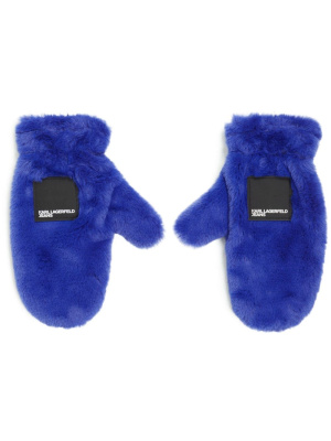 

Logo-patch faux-fur gloves, Karl Lagerfeld Jeans Logo-patch faux-fur gloves