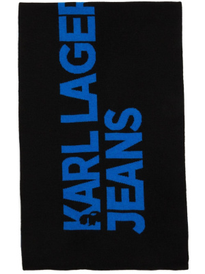 

Logo-intarsia knitted scarf, Karl Lagerfeld Jeans Logo-intarsia knitted scarf