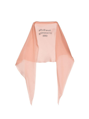 

Logo-print silk scarf, Acne Studios Logo-print silk scarf