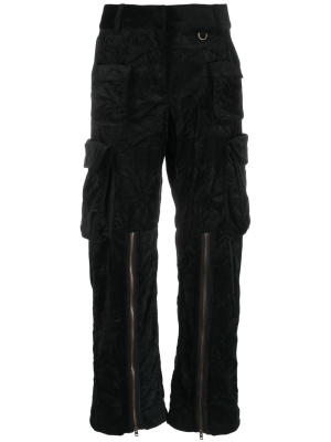 

Cargo-pocket crinkled straight-leg trousers, Acne Studios Cargo-pocket crinkled straight-leg trousers