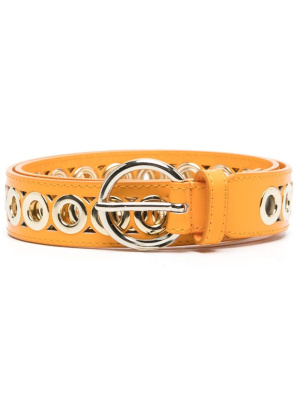 

Metal-eyelet leather belt, SANDRO Metal-eyelet leather belt