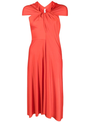 

Draped asymmetric midi dress, Victoria Beckham Draped asymmetric midi dress