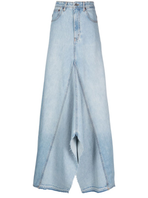 

Panelled denim maxi skirt, Victoria Beckham Panelled denim maxi skirt