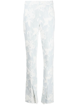 

Floral-embroidery straight-leg jeans, ZIMMERMANN Floral-embroidery straight-leg jeans