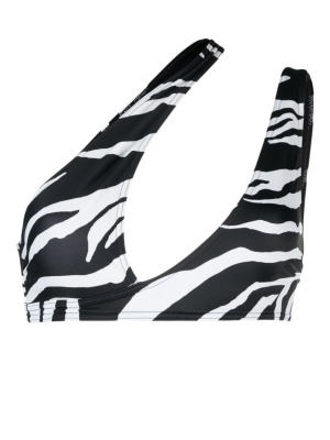 

Zebra-print cut-out bikini top, Stella McCartney Zebra-print cut-out bikini top