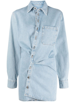 

Twisted denim minidress, Off-White Twisted denim minidress