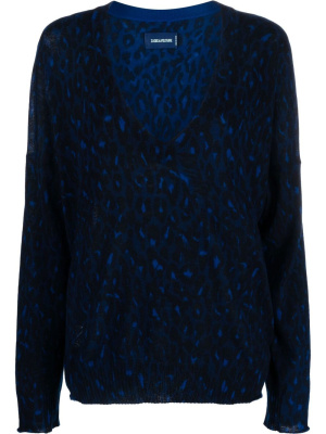 

Brumy leopard-print cashmere jumper, Zadig&Voltaire Brumy leopard-print cashmere jumper