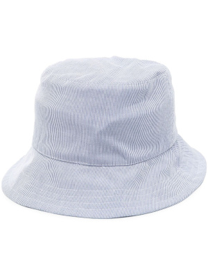 

Pinstripe-print cotton bucket hat, Thom Browne Pinstripe-print cotton bucket hat