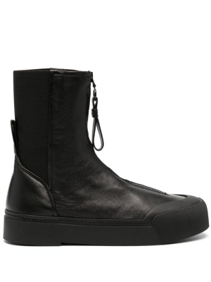 

Zip-up leather ankle boots, Emporio Armani Zip-up leather ankle boots