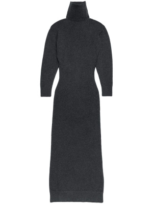 

Elbow-patch knitted maxi dress, AMI Paris Elbow-patch knitted maxi dress