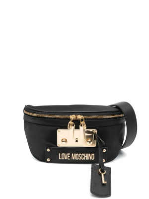 

Logo-plaque belt bag, Love Moschino Logo-plaque belt bag