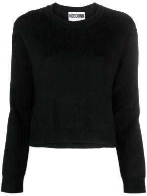 

Monogram-jacquard virgin-wool jumper, Moschino Monogram-jacquard virgin-wool jumper