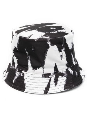 

Painterly-print bucket hat, Alexander McQueen Painterly-print bucket hat