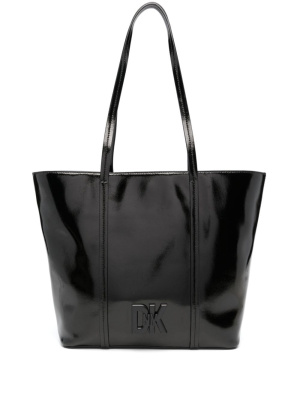 

Logo-plaque patent-leather tote bag, DKNY Logo-plaque patent-leather tote bag