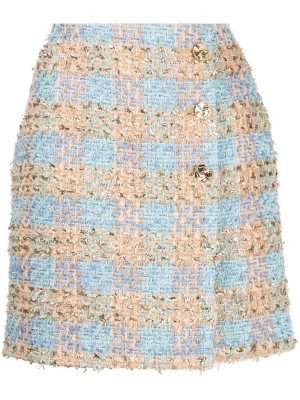 

Wrap-design tweed miniskirt, Nina Ricci Wrap-design tweed miniskirt