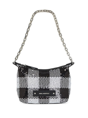 

Mini K/Evening checkered shoulder bag, Karl Lagerfeld Mini K/Evening checkered shoulder bag