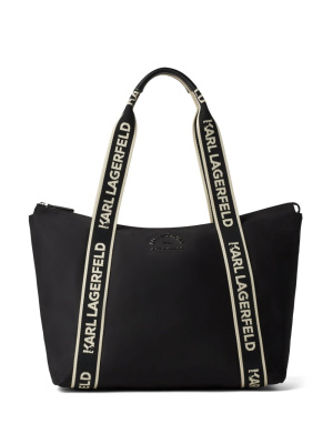 

Logo-embellished tote bag, Karl Lagerfeld Logo-embellished tote bag