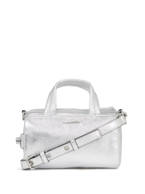 

Metallic-effect leather bag, Karl Lagerfeld Metallic-effect leather bag