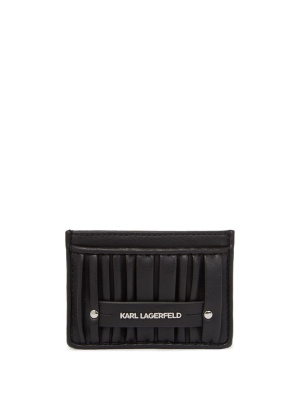 

Logo-plaque faux-leather pouch, Karl Lagerfeld Logo-plaque faux-leather pouch