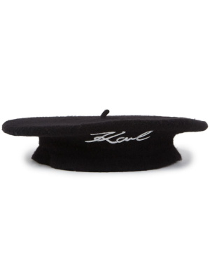 

K/Signature wool beret, Karl Lagerfeld K/Signature wool beret
