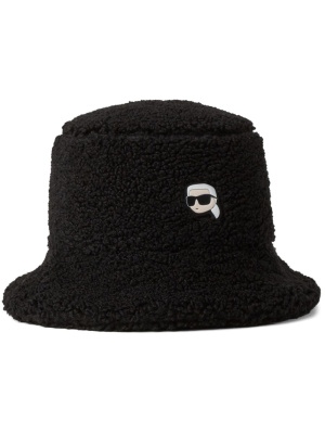 

K/Ikonik 2.0 shearling bucket hat, Karl Lagerfeld K/Ikonik 2.0 shearling bucket hat