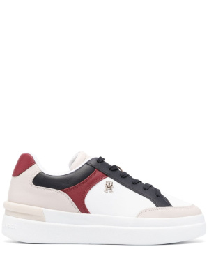 

Elevated colour-block leather sneakers, Tommy Hilfiger Elevated colour-block leather sneakers
