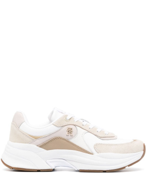 

Colour-block lace-up leather sneakers, Tommy Hilfiger Colour-block lace-up leather sneakers