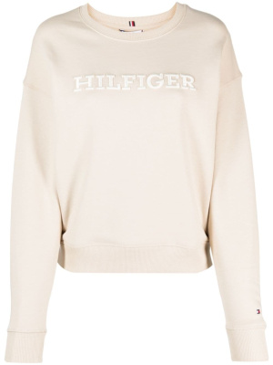 

Logo-embroidered cotton sweatshirt, Tommy Hilfiger Logo-embroidered cotton sweatshirt