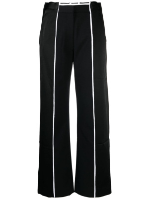 

Stripe-detail straight-leg trousers, Victoria Beckham Stripe-detail straight-leg trousers