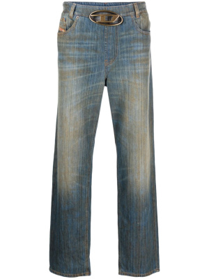 

Logo-plaque straight-leg jeans, Diesel Logo-plaque straight-leg jeans