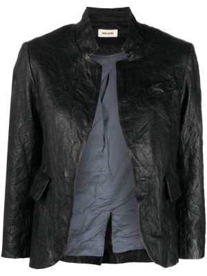 

Open-front leather jacket, Zadig&Voltaire Open-front leather jacket