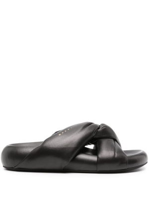 

Twist-detail leather sandals, Marni Twist-detail leather sandals