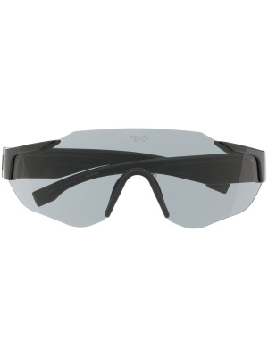 

Logo-plaque shield sunglasses, Fendi Eyewear Logo-plaque shield sunglasses