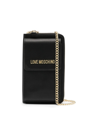 

Logo-lettering faux-leather purse, Love Moschino Logo-lettering faux-leather purse