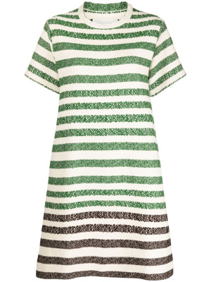 

Striped twill T-shirt dress, Jil Sander Striped twill T-shirt dress