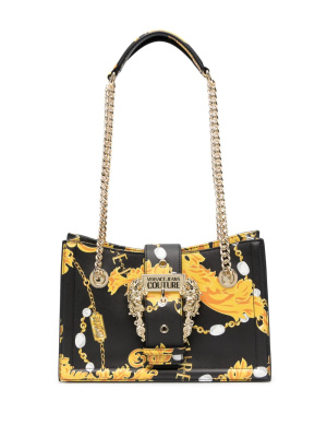 

Baroque-print chain-link shoulder bag, Versace Jeans Couture Baroque-print chain-link shoulder bag