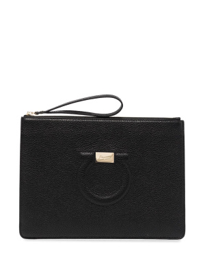

Gancini leather pouch, Ferragamo Gancini leather pouch