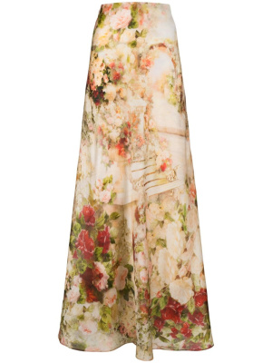 

Luminosity floral-print silk skirt, ZIMMERMANN Luminosity floral-print silk skirt