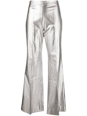 

Metallic-finish flared trousers, SANDRO Metallic-finish flared trousers