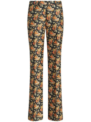 

Bird-print straight-leg trousers, ETRO Bird-print straight-leg trousers